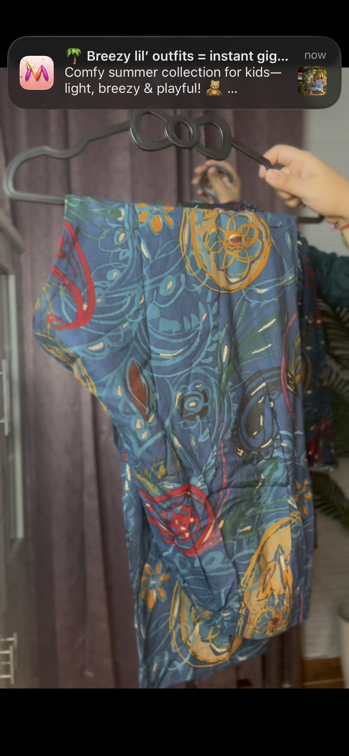 Mirror Embellished Co-Ord Set – Floral Printed Kurta with Pants