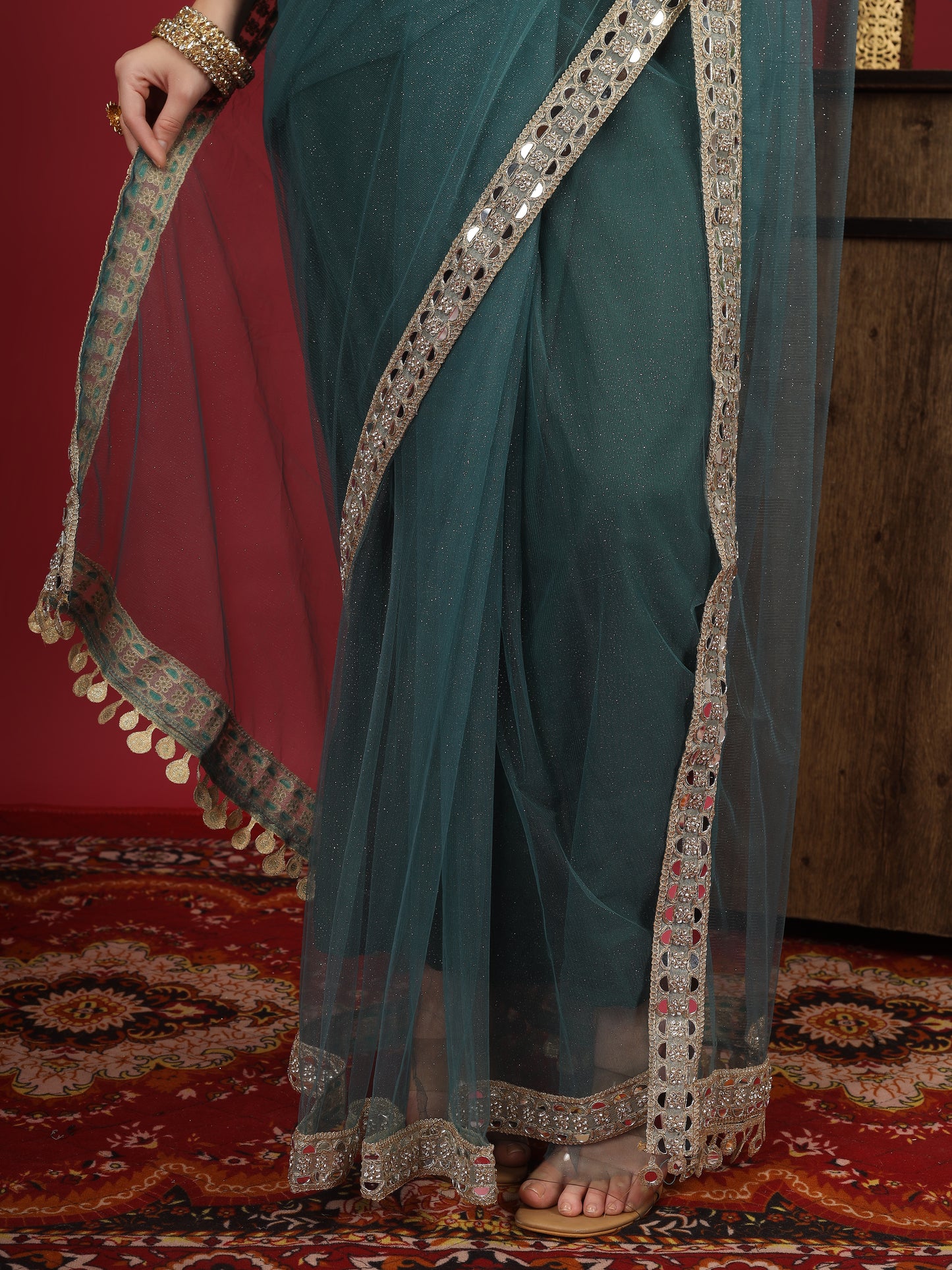 Panna Jyoti ā The Saree of Emerald Glow