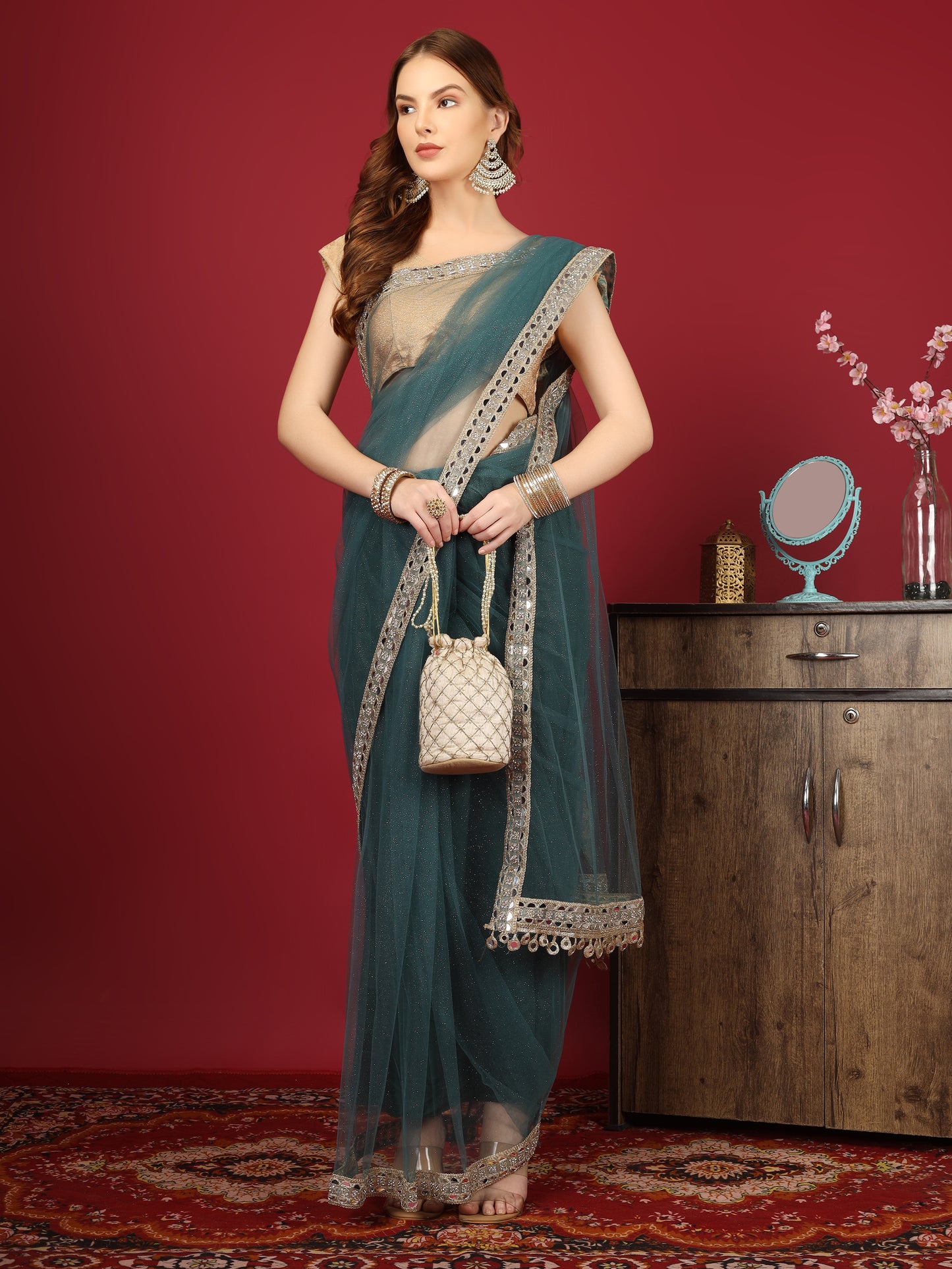 Panna Jyoti ā The Saree of Emerald Glow