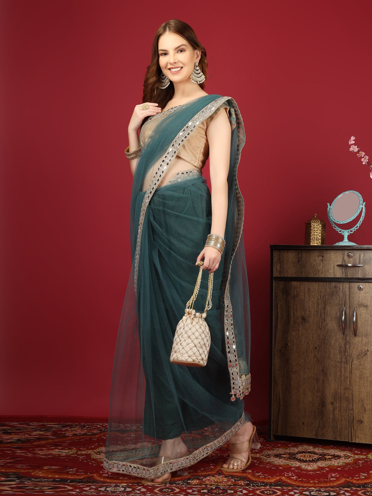 Panna Jyoti ā The Saree of Emerald Glow