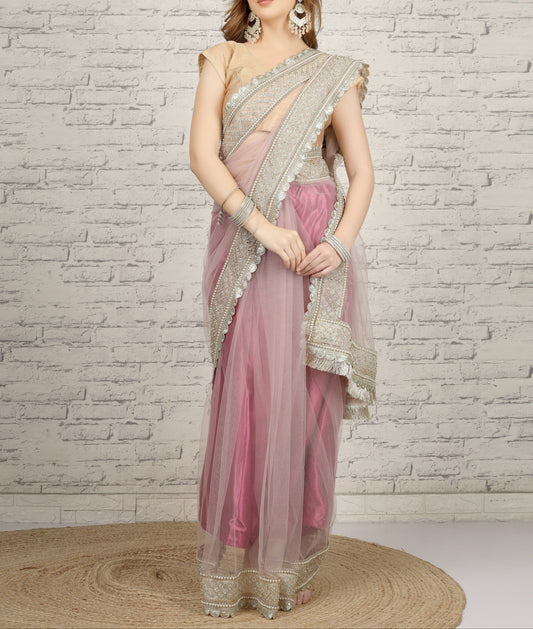 Jhilmil Noor – The Saree of Sparkling Grace ✨