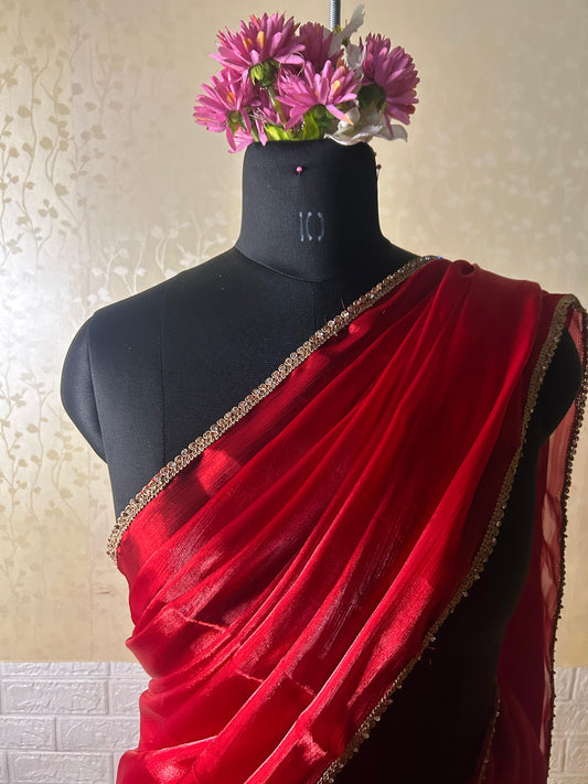 Perfect Wali Red Saree