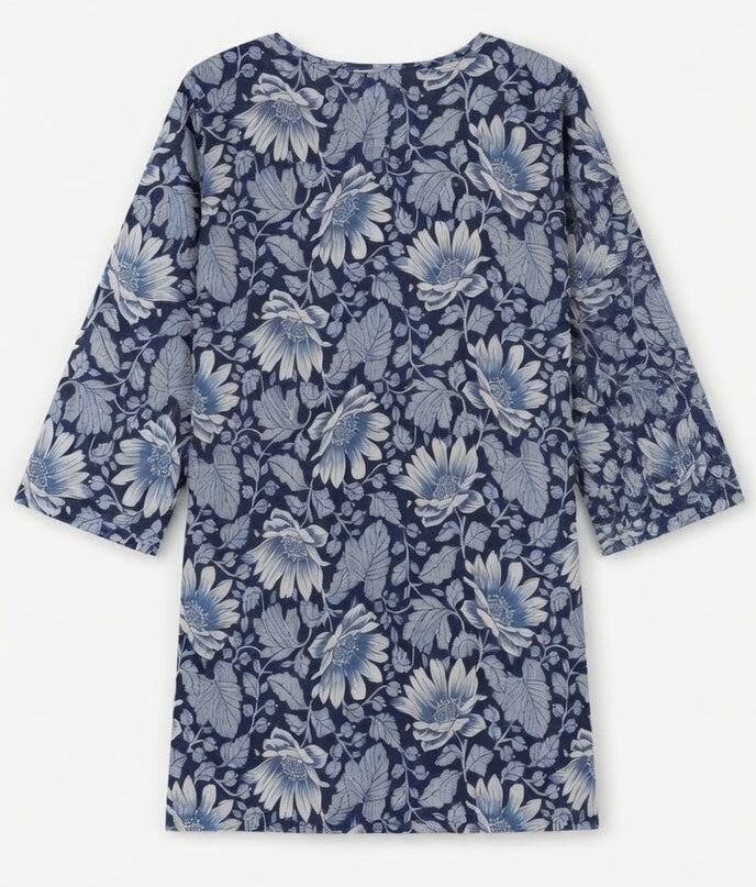 Midnight Bloom Floral Kurti