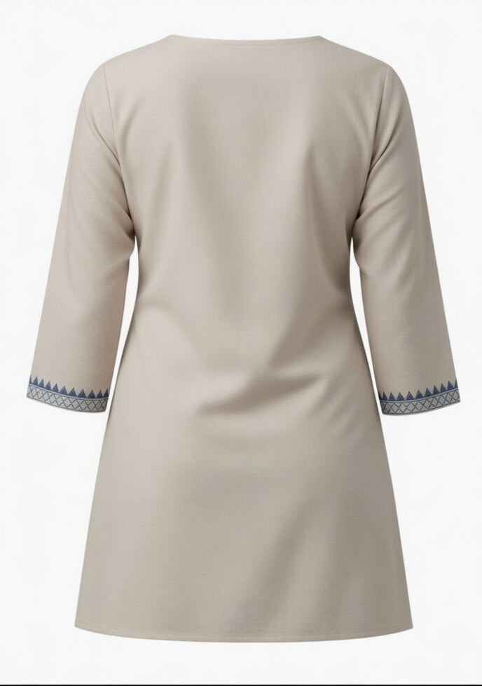 Ivory Mandala Tassel Kurti