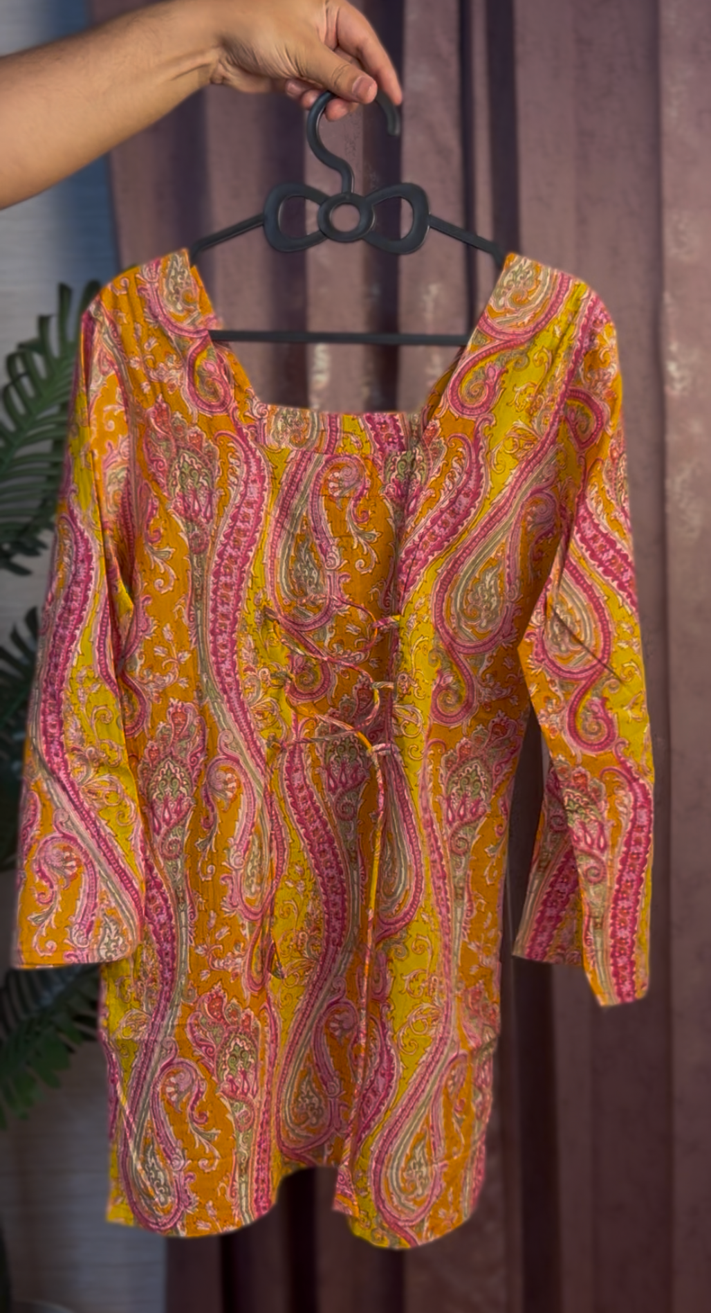 Amber Elegance Back Knot Kurti