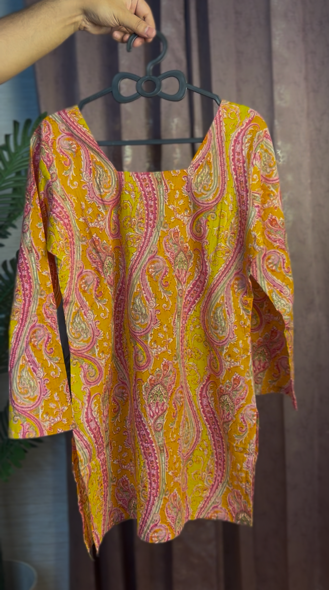 Amber Elegance Back Knot Kurti