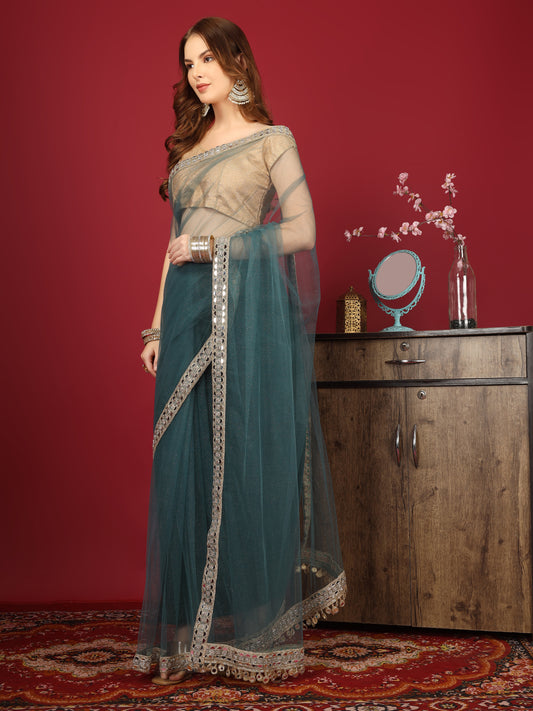 Panna Jyoti – The Saree of Emerald Glow