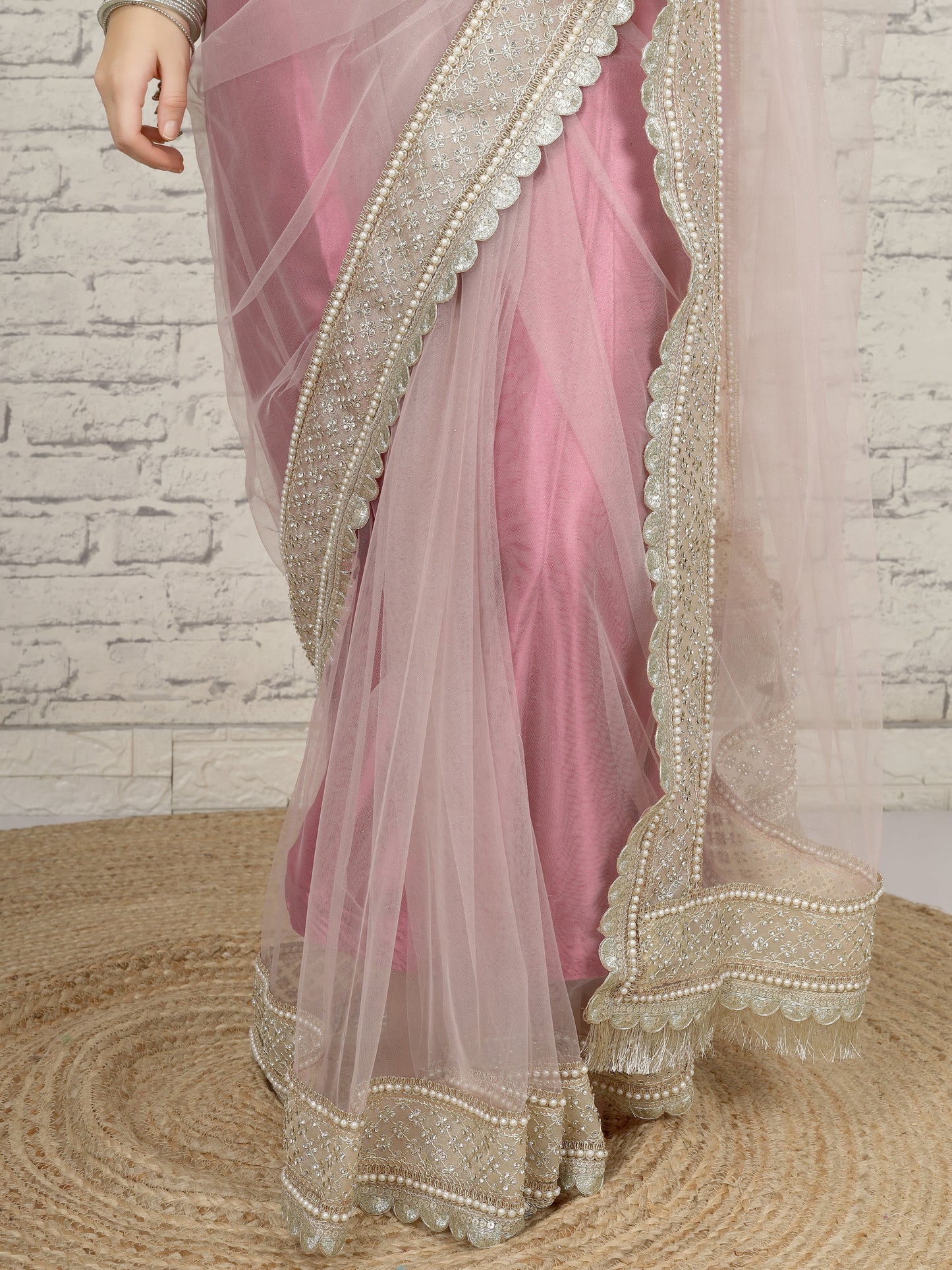 Jhilmil Noor – The Saree of Sparkling Grace ✨