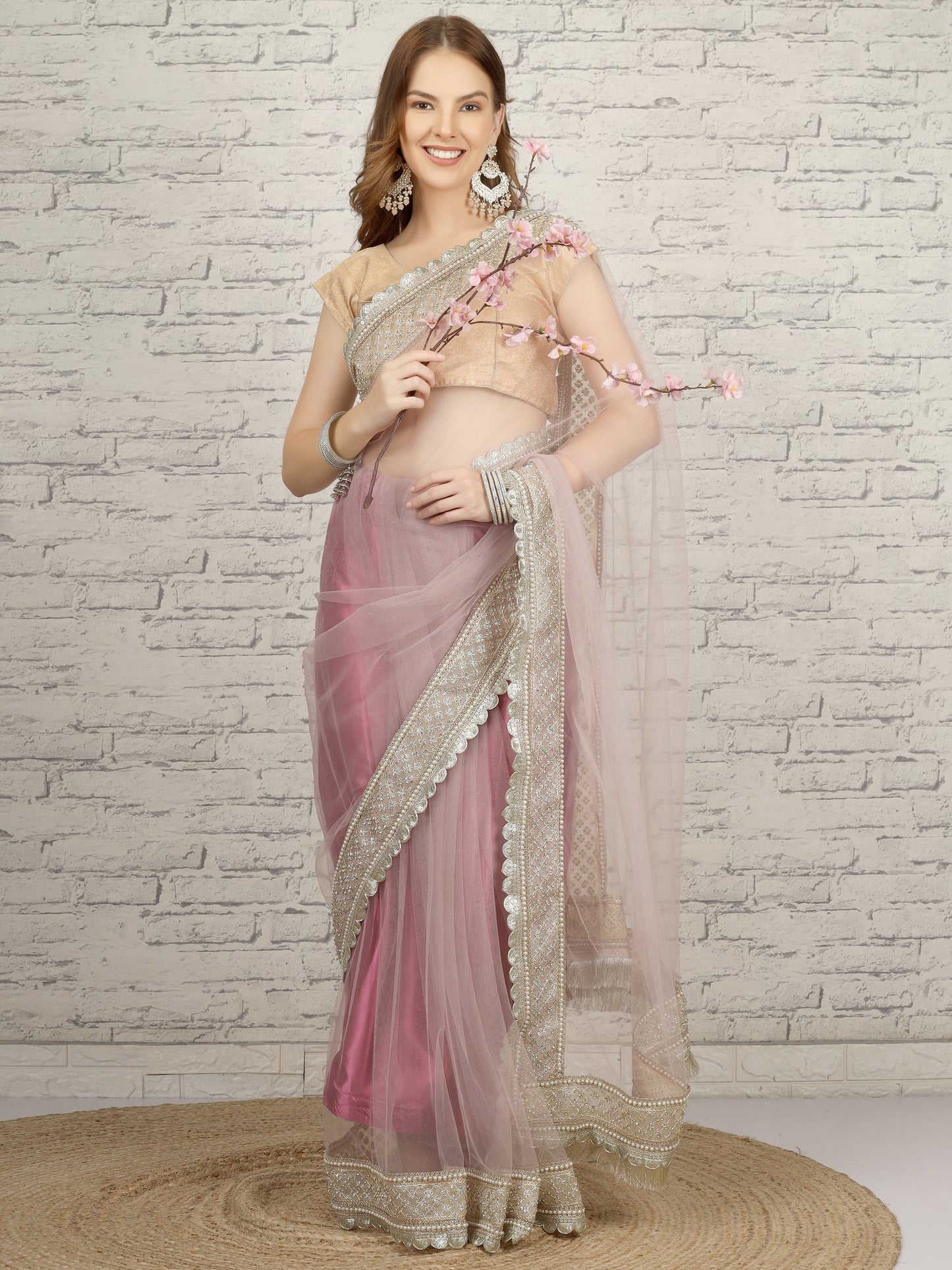 Jhilmil Noor – The Saree of Sparkling Grace ✨