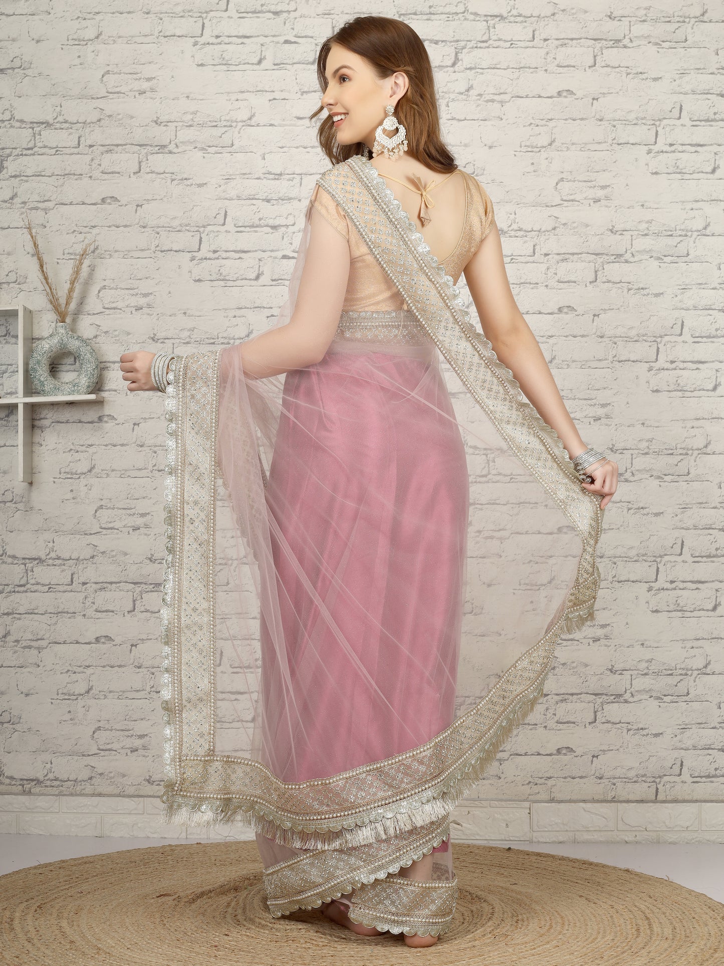 Jhilmil Noor – The Saree of Sparkling Grace ✨
