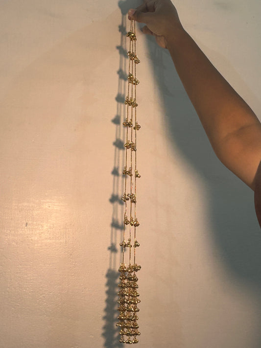 Gold Ghungroo Paranda (Hair Braid Accessory)