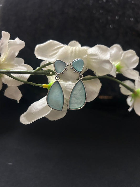 Light Teal Teardrop Earrings