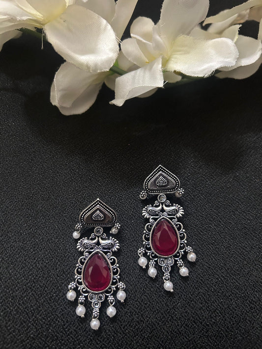 Rani Stone Silver Teardrop