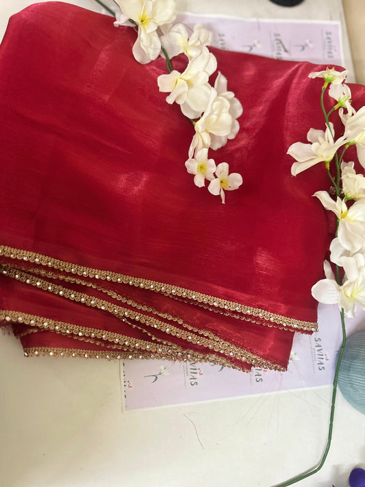 Perfect Wali Red Saree