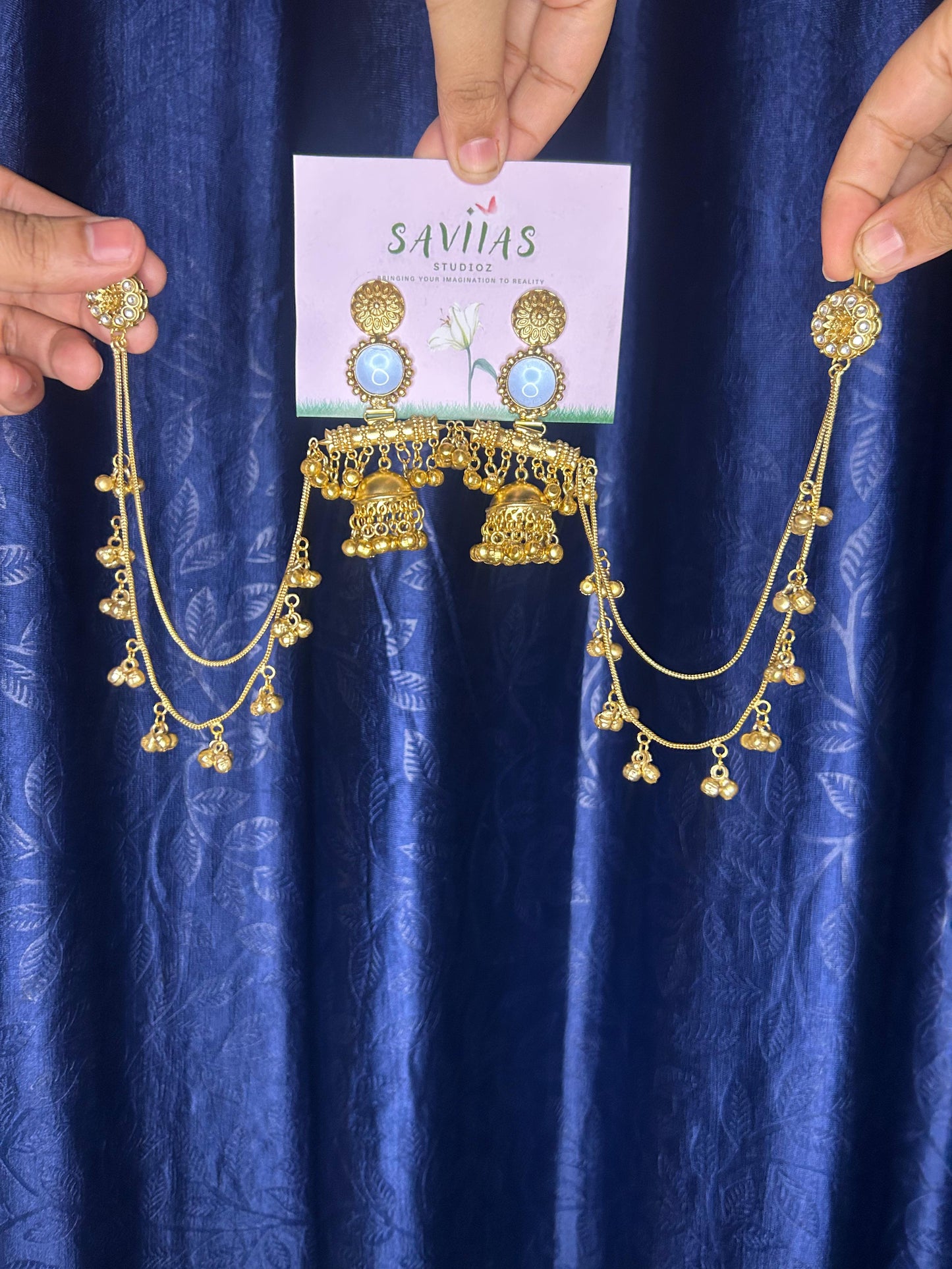 Jhumka with Ghungroo Chain