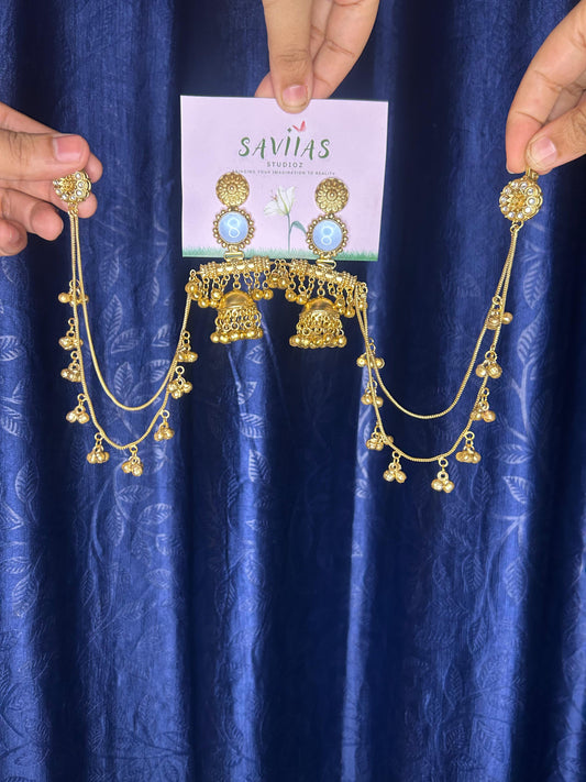 Jhumka with Ghungroo Chain