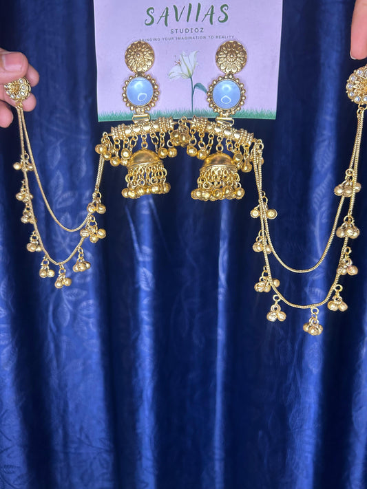 Jhumka with Ghungroo Chain