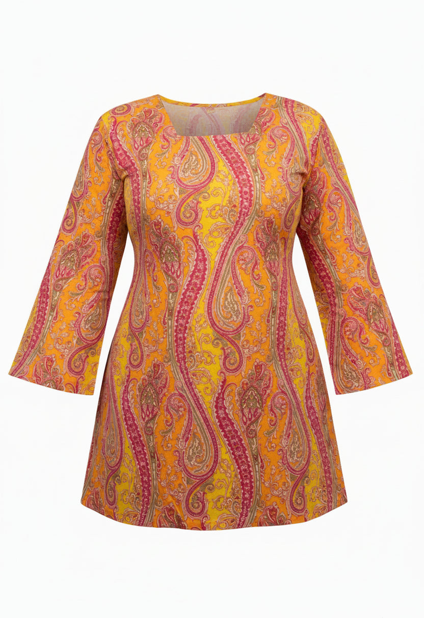 Amber Elegance Back Knot Kurti